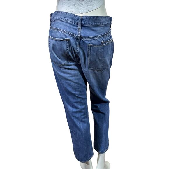 J.Crew Distressed Patchwork Boyfriend Jeans Plaid Detail Size 30 Crop Ankle - Picture 3 of 16